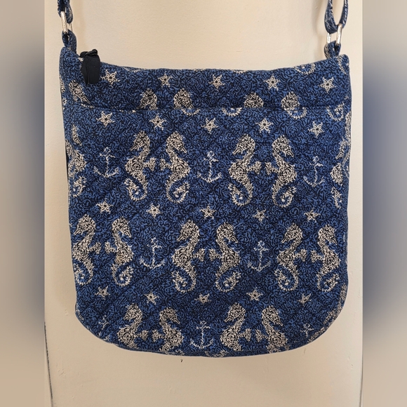 Vera Bradley Blue And White Seahorse Of Course Pattern - Picture 5 of 9